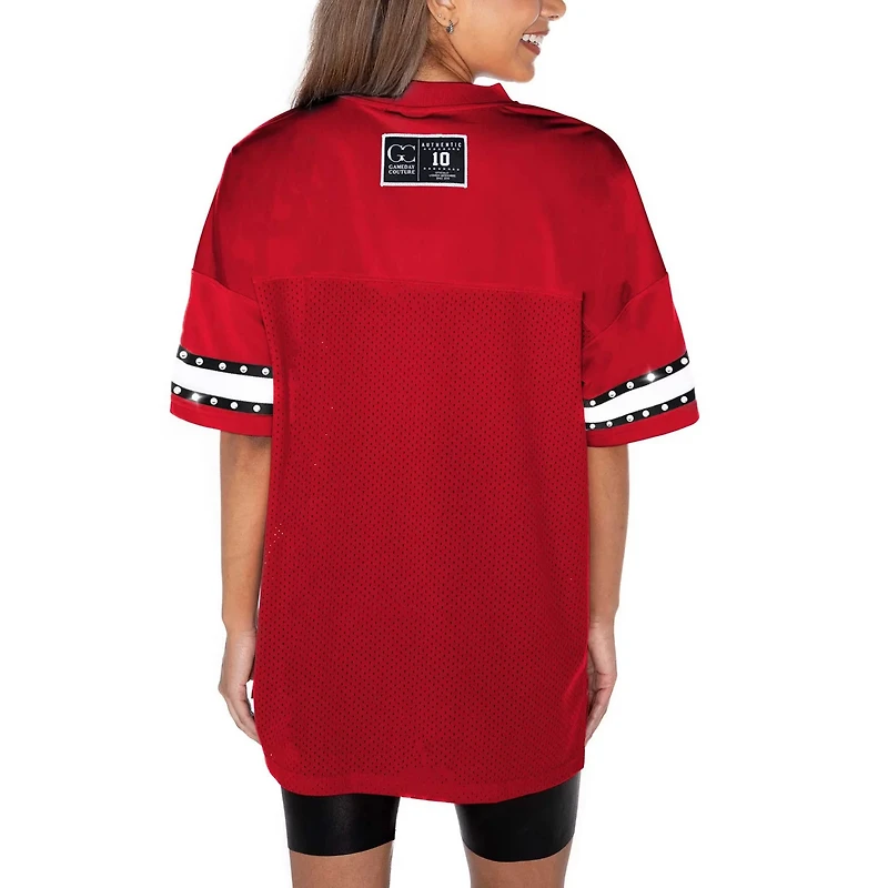 Gameday Couture Wisconsin Badgers Until Kickoff Rhinestone Fashion T-Shirt