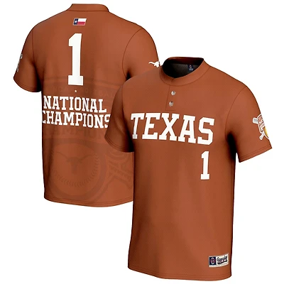Unisex GameDay Greats 1 Texas Longhorns 2025 NCAA Softball Women's College World Series Champions Lightweight Commemorative Fashion Jersey
