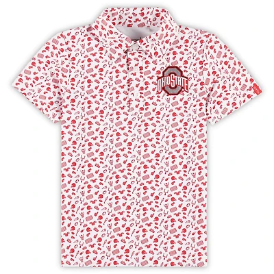 Garb Scarlet Ohio State Buckeyes Tom Allover Print Performance Polo