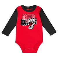 Georgia Bulldogs Double Up Long Sleeve Bodysuit  Pant Set