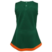 Girls Miami Hurricanes Cheer Captain Dress  Bloomers Two-Piece Set