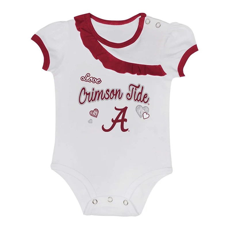 Girls Newborn Alabama Crimson Tide Two-Piece Love My Team Bodysuit Skirt Set