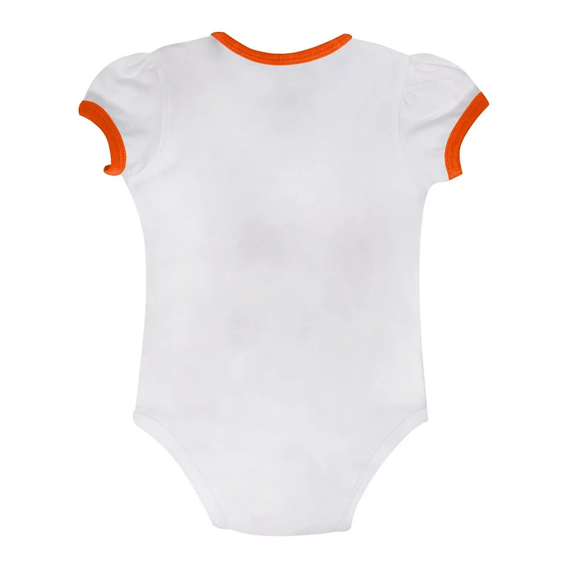 Girls Newborn  Clemson Tigers Two-Piece Love My Team Bodysuit Skirt Set