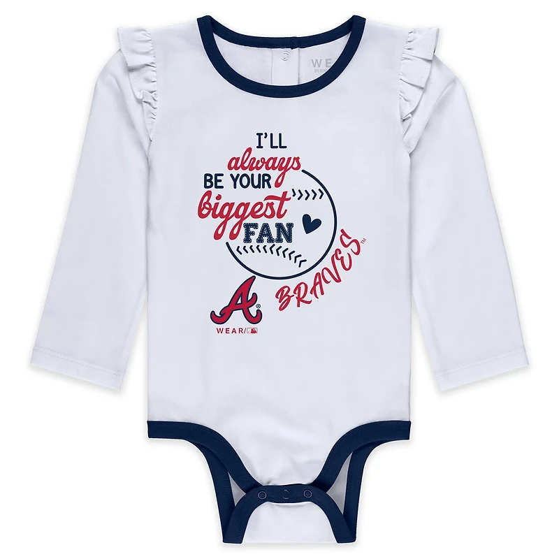 Girls Newborn  WEAR by Erin Andrews Atlanta Braves Three-Piece Tutu Set