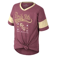 Girls Youth Colosseum Florida State Seminoles Frontier Tie Front T-Shirt