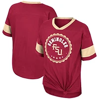 Girls Youth Colosseum Florida State Seminoles Tomika Tie-Front V-Neck T-Shirt