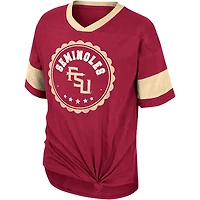 Girls Youth Colosseum Florida State Seminoles Tomika Tie-Front V-Neck T-Shirt