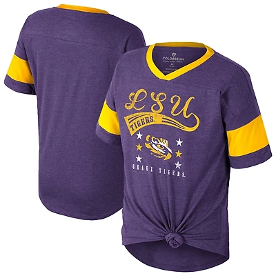 Girls Youth Colosseum LSU Tigers Frontier Tie Front T-Shirt