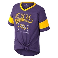 Girls Youth Colosseum LSU Tigers Frontier Tie Front T-Shirt