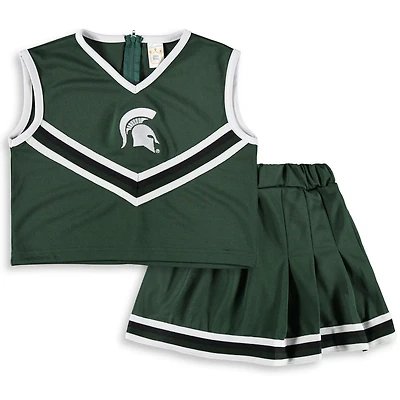 Girls Youth Michigan State Spartans Two-Piece Cheer Set