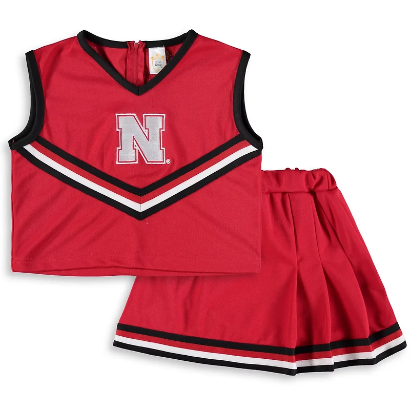 Girls Youth Nebraska Huskers Two-Piece Cheer Set