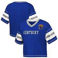 Girls Youth Outerstuff Kentucky Wildcats Gridiron Jersey V-Neck T-Shirt