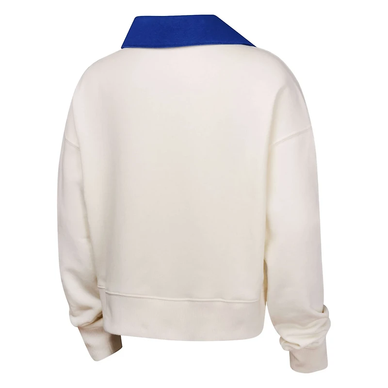 Girls Youth Philadelphia Phillies Ballpark Hit Collared V-Neck Pullover Sweatshirt