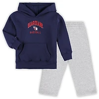 /Gray Cleveland Guardians Play-By-Play Pullover Fleece Hoodie  Pants Set