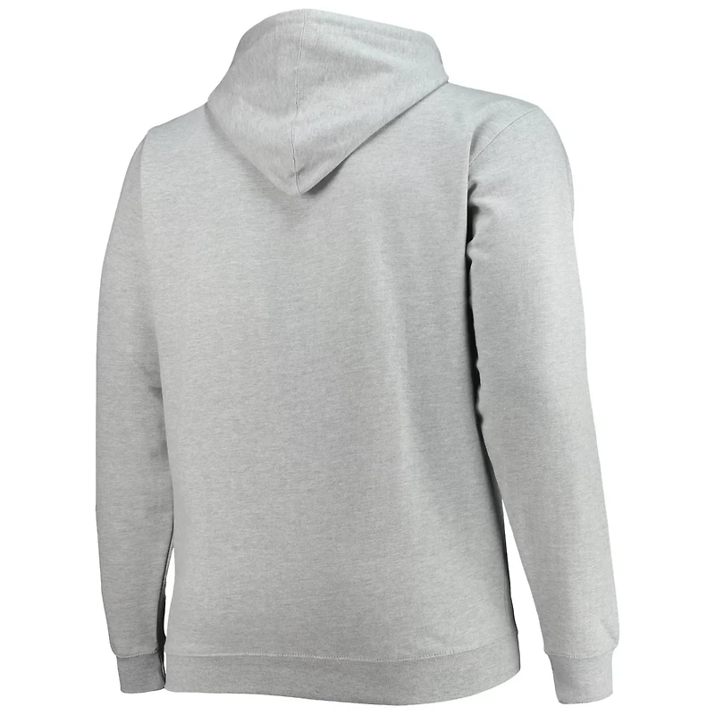 Heathered Gray Atlanta Hawks Big  Tall Heart Soul Pullover Hoodie