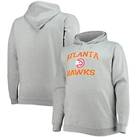 Heathered Gray Atlanta Hawks Big  Tall Heart Soul Pullover Hoodie
