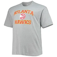 Heathered Gray Atlanta Hawks Big  Tall Heart Soul T-Shirt