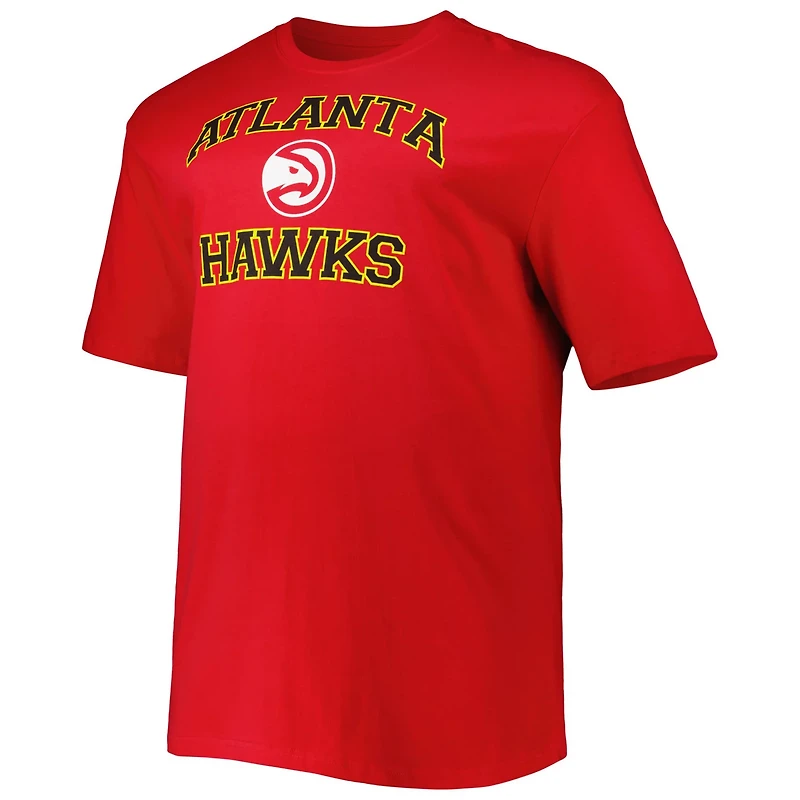 Heathered Gray Atlanta Hawks Big Tall Heart Soul T-Shirt