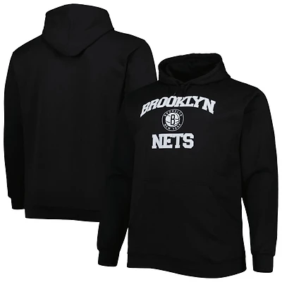 Heathered Gray Brooklyn Nets Big  Tall Heart Soul Pullover Hoodie