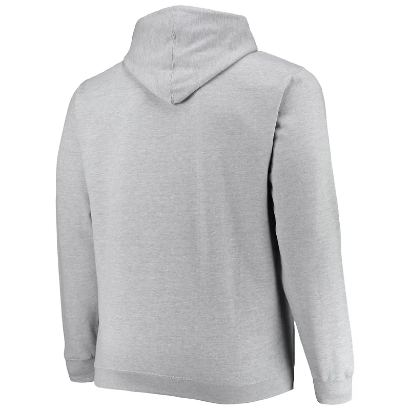 Heathered Gray Chicago Bulls Big  Tall Heart  Soul Pullover Hoodie