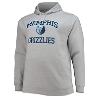 Heathered Gray Memphis Grizzlies Big  Tall Heart Soul Pullover Hoodie
