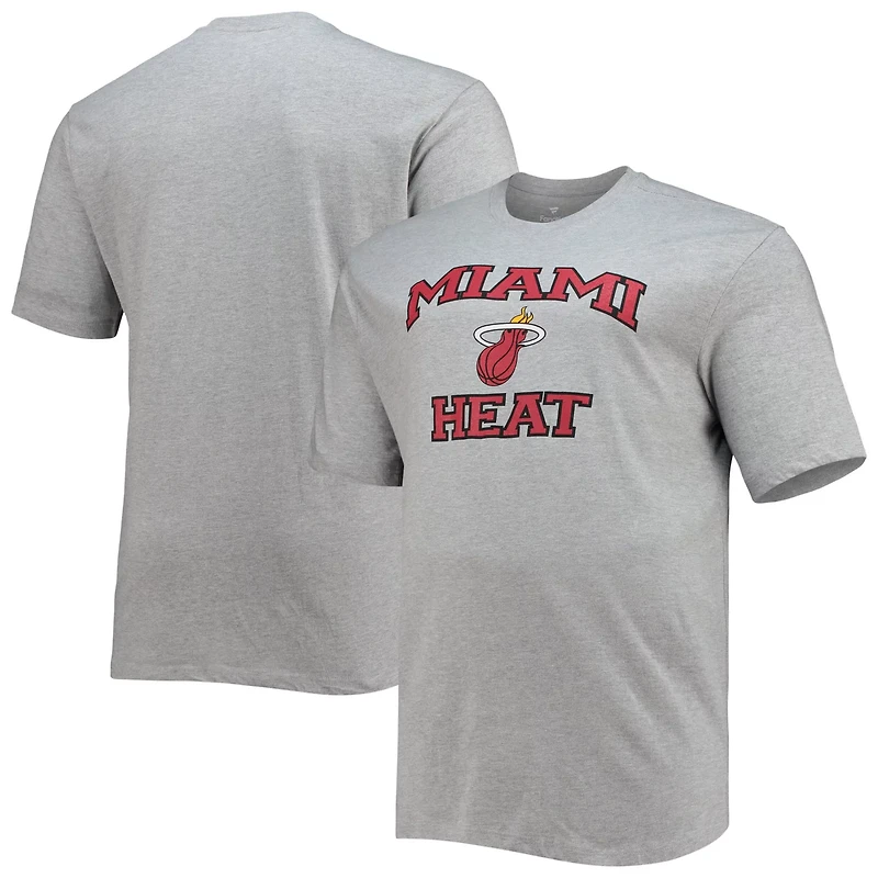 Heathered Gray Miami Heat Big  Tall Heart  Soul T-Shirt