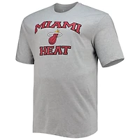 Heathered Gray Miami Heat Big  Tall Heart  Soul T-Shirt