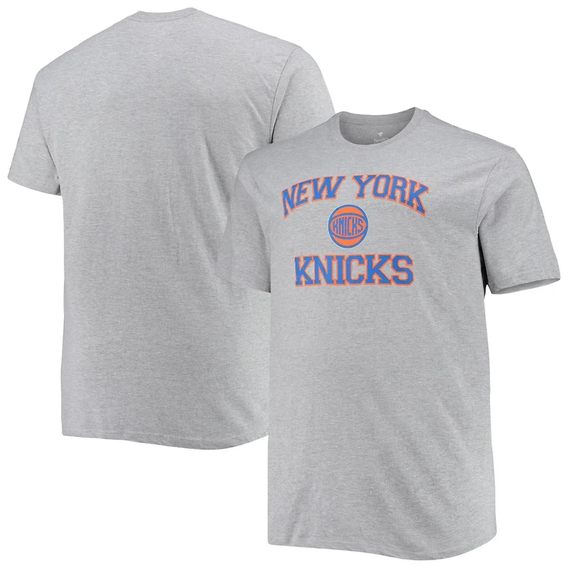 Heathered Gray New York Knicks Big Tall Heart Soul T-Shirt