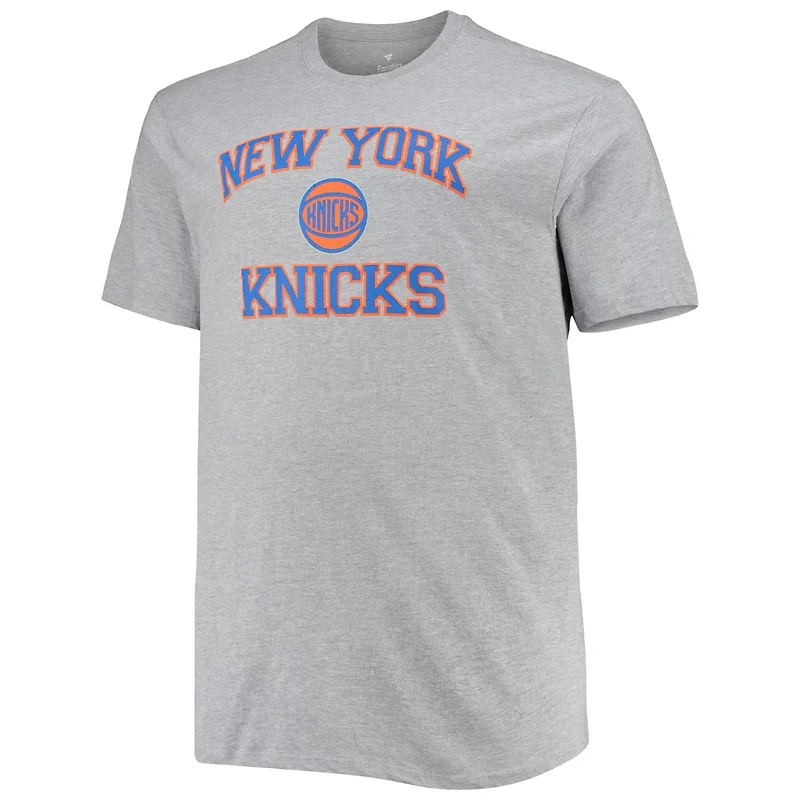 Heathered Gray New York Knicks Big Tall Heart Soul T-Shirt