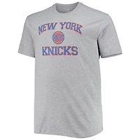 Heathered Gray New York Knicks Big  Tall Heart Soul T-Shirt
