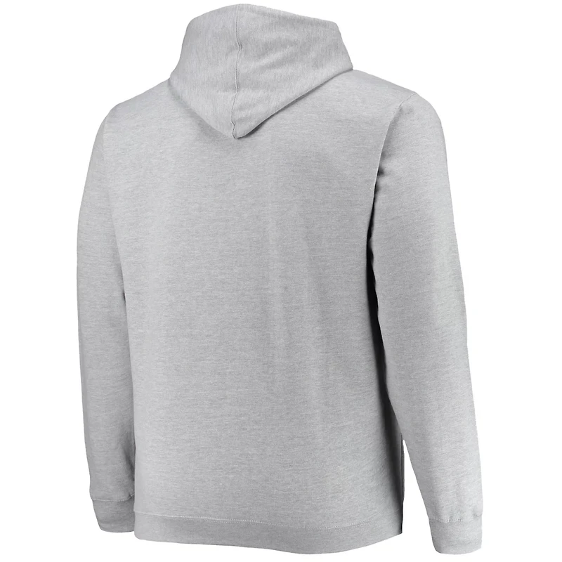 Heathered Gray Philadelphia 76ers Big  Tall Heart Soul Pullover Hoodie