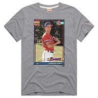 Homage Chipper Jones Atlanta Braves Topps Baseball Card Tri-Blend T-Shirt