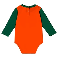 Hunter Miami Hurricanes Double Up Long Sleeve Bodysuit  Pant Set