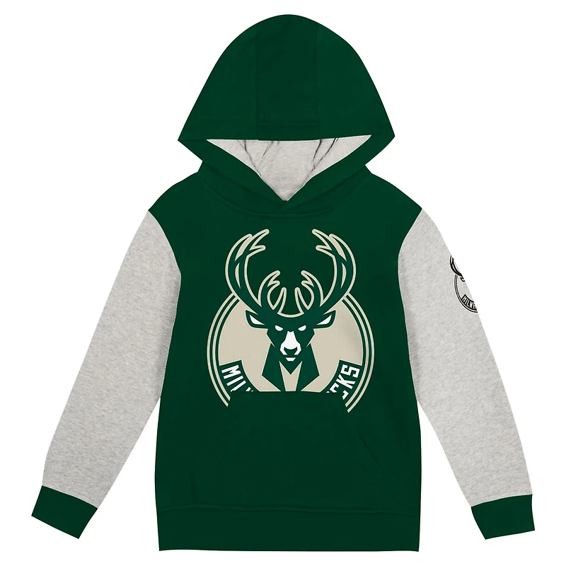 Hunter Milwaukee Bucks Fair Catch Fleece Pullover Hoodie