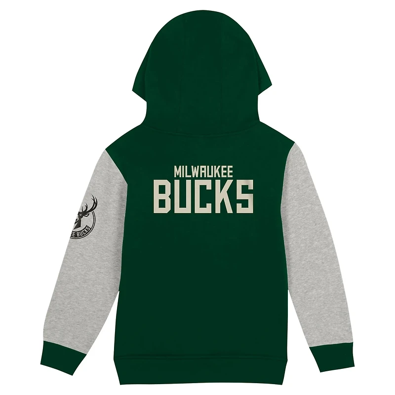 Hunter Milwaukee Bucks Fair Catch Fleece Pullover Hoodie