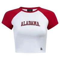 Hype and Vice Crimson Alabama Crimson Tide Homerun Cropped Raglan T-Shirt