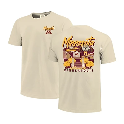 Image One Minnesota Golden Gophers Comfort Colors Hand-Drawn Campus Stack T-Shirt