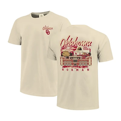 Image One Oklahoma Sooners Comfort Colors Hand-Drawn Campus Stack T-Shirt
