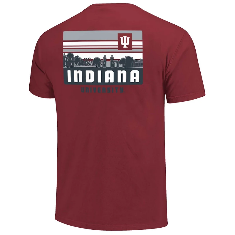 Indiana Hoosiers Striped Campus Skyline T-Shirt