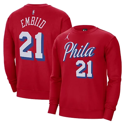 Jordan Brand Joel Embiid Philadelphia 76ers Statement Name  Number Pullover Sweatshirt