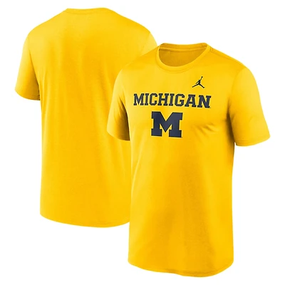 Jordan Brand Michigan Wolverines Lockup Legend Performance T-Shirt