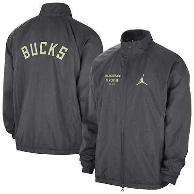 Jordan Brand Milwaukee Bucks Courtside Statement Edition Jumpman Jam Full-Zip Jacket