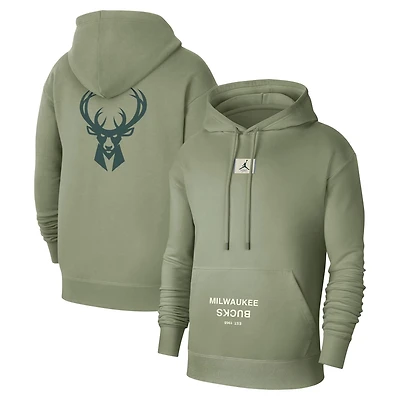 Jordan Brand Milwaukee Bucks Courtside Statement Edition Pullover Hoodie