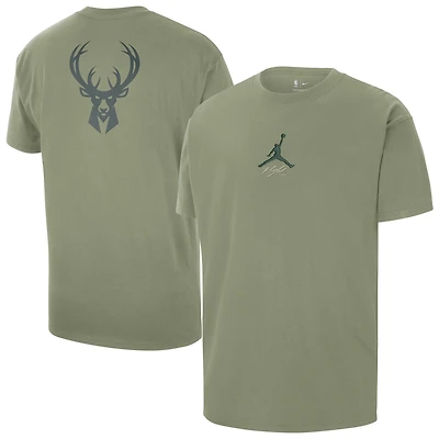 Jordan Brand Milwaukee Bucks Statement Edition Jumpman Flight Heavyweight T-Shirt
