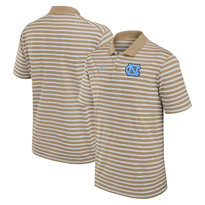 Jordan Brand White North Carolina Tar Heels Primetime Victory Striped Polo
