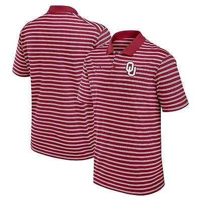 Jordan Brand White Oklahoma Sooners Primetime Victory Striped Performance Polo