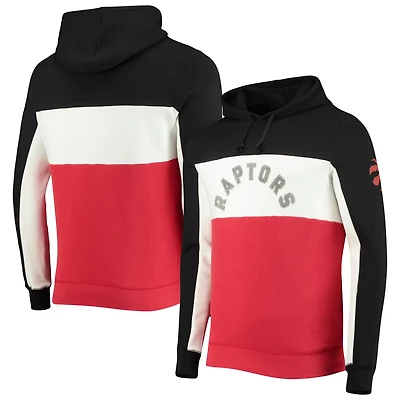 Junk Food /White Toronto Raptors Wordmark Colorblock Fleece Pullover Hoodie