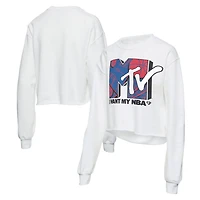 Junk Food NBA x MTV I Want My Cropped Fleece Pullover Sweatshirt