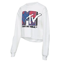 Junk Food NBA x MTV I Want My Cropped Fleece Pullover Sweatshirt
