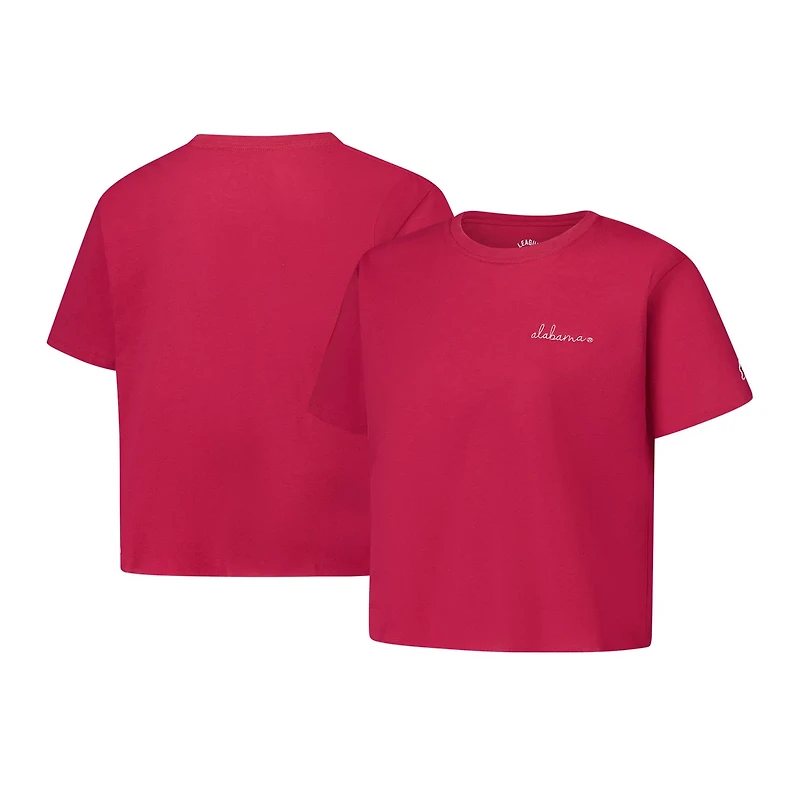 League Collegiate Wear Alabama Tide Clothesline Cotton Midi T-Shirt